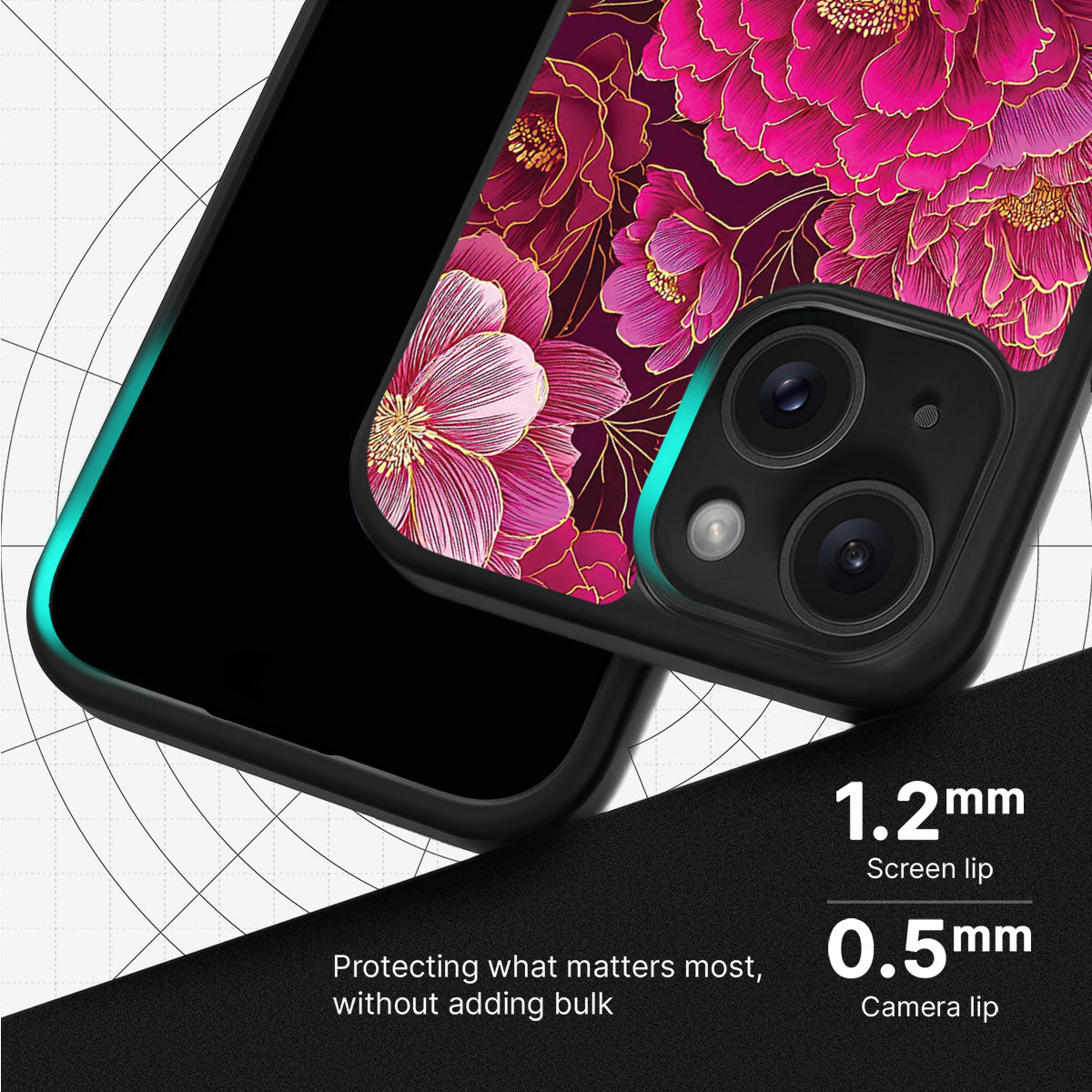Pink Reverie slim iPhone 15 phone case