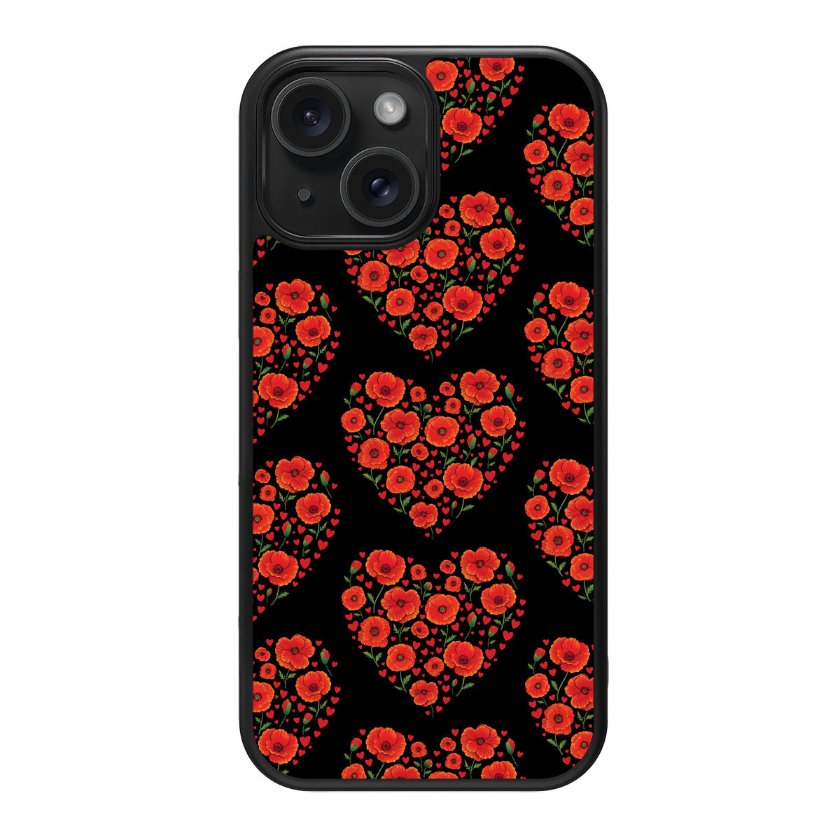 Poppy Heart - iPhone 15 Case #case type_core (magsafe), #case type_core (non magsafe)