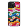 iPhone 15 Case with MagSafe – Rainbow Daisy