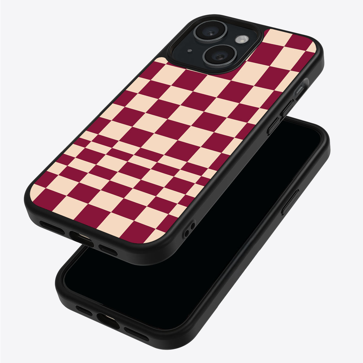 Rouge Board iPhone 15 case – back and side view