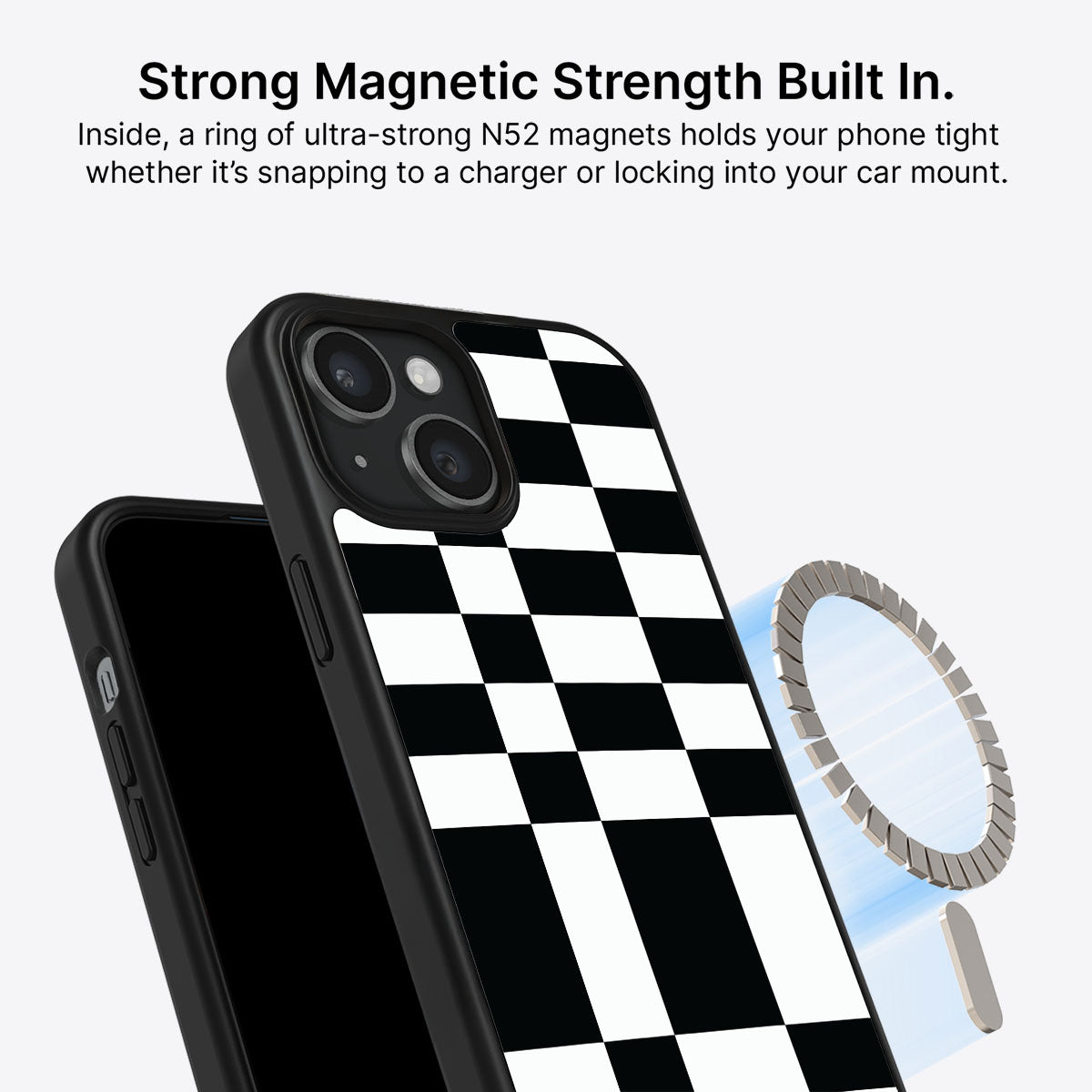 Skewed Checks - iPhone 15 Case  #case type_core (magsafe)