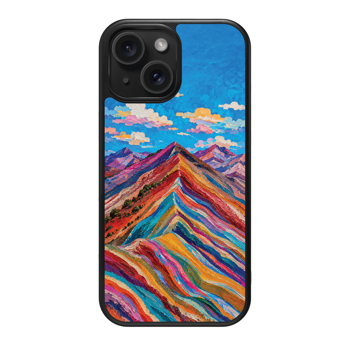 Spectrum Ridge design back view – iPhone 15 case