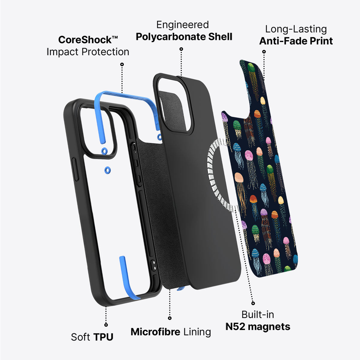 Jellyfish - iPhone 15 Plus Case #case type_core (magsafe)