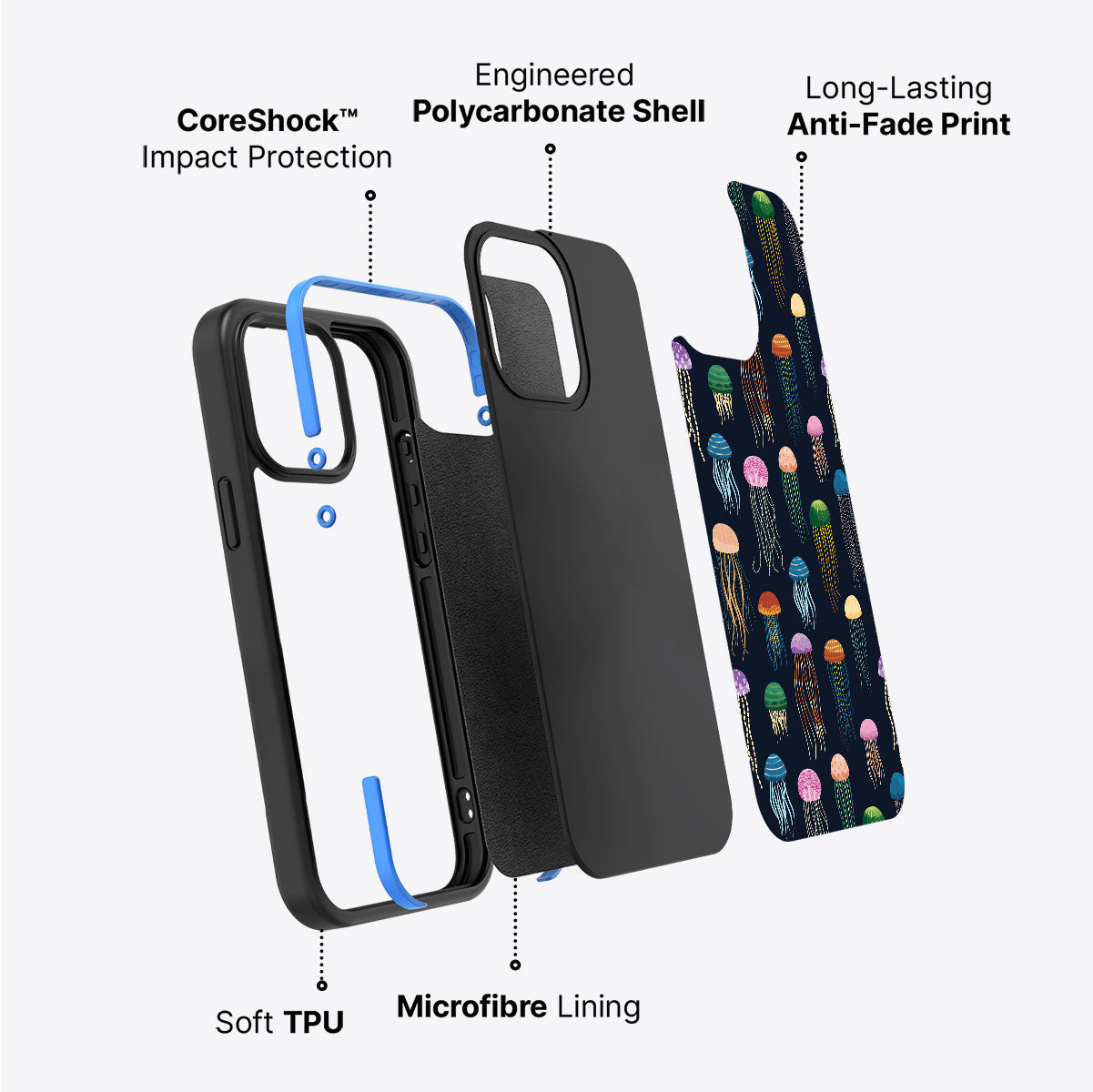 Jellyfish - iPhone 15 Plus Case #case type_core (non magsafe)