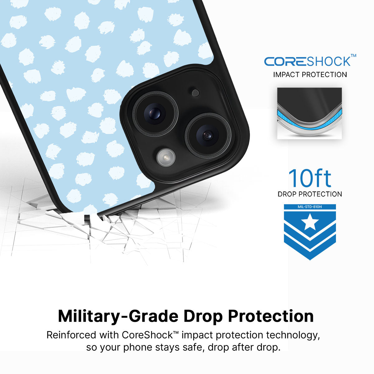 Cloud Dots - iPhone 15 Plus Case #case type_core (magsafe), #case type_core (non magsafe)