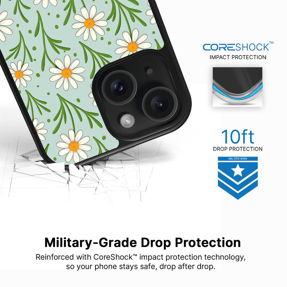 Daisy Flowers - iPhone 15 Plus Case #case type_core (magsafe), #case type_core (non magsafe)