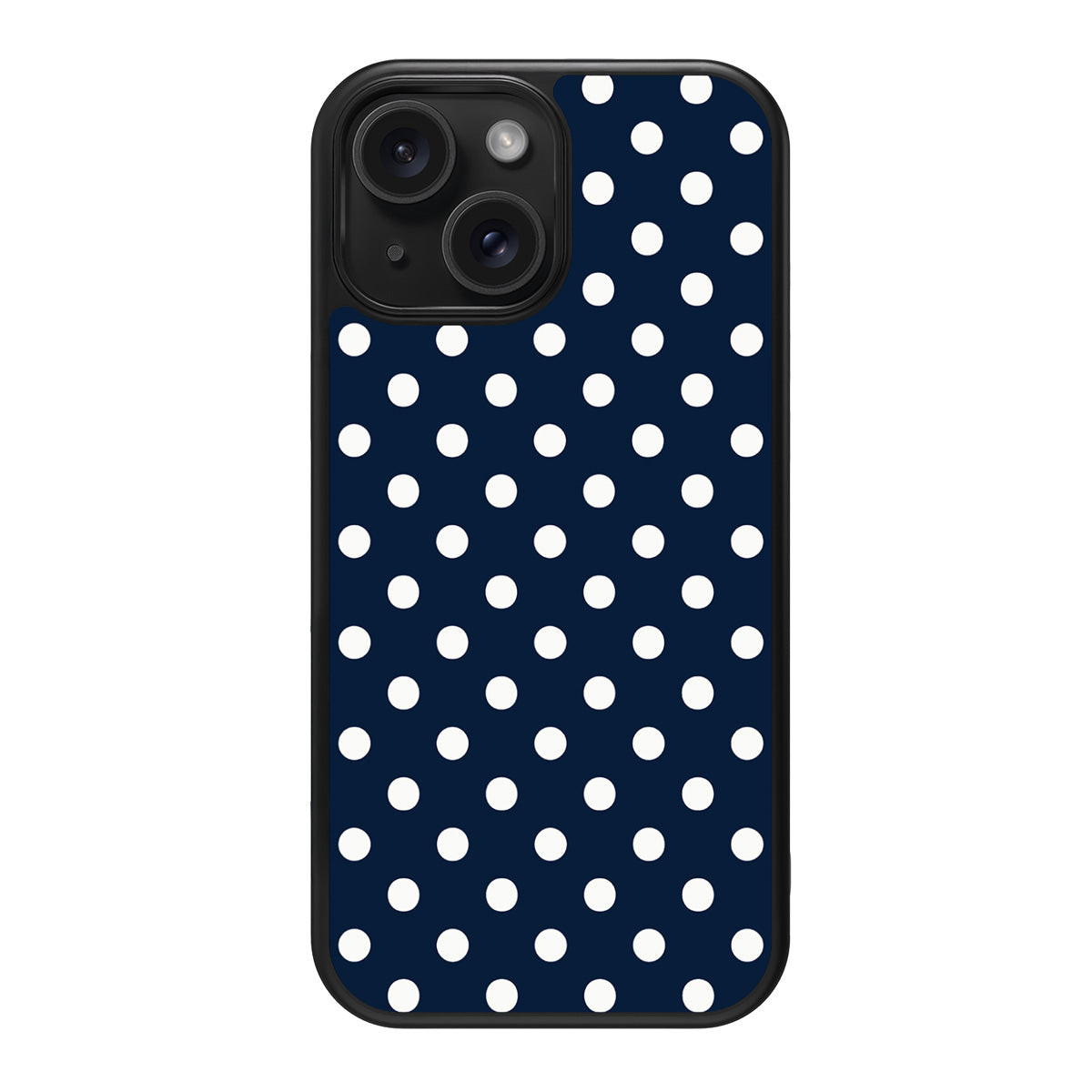Navy Polka Dot iPhone 15 Plus Case – Deep Sea | MagSafe