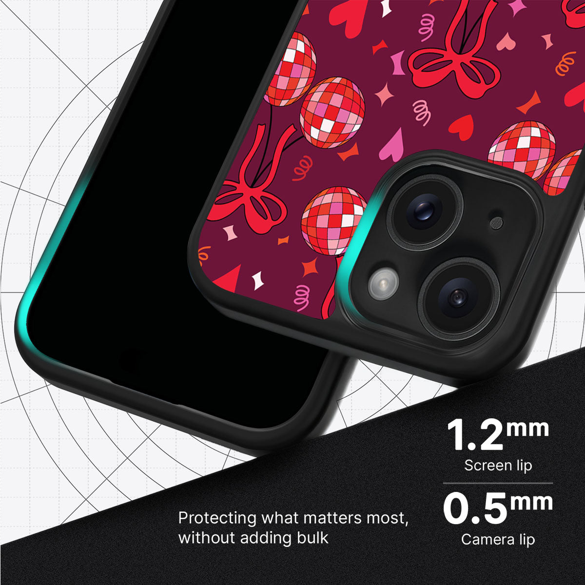 Disco Cherries - iPhone 15 Plus Case #case type_core (magsafe), #case type_core (non magsafe)