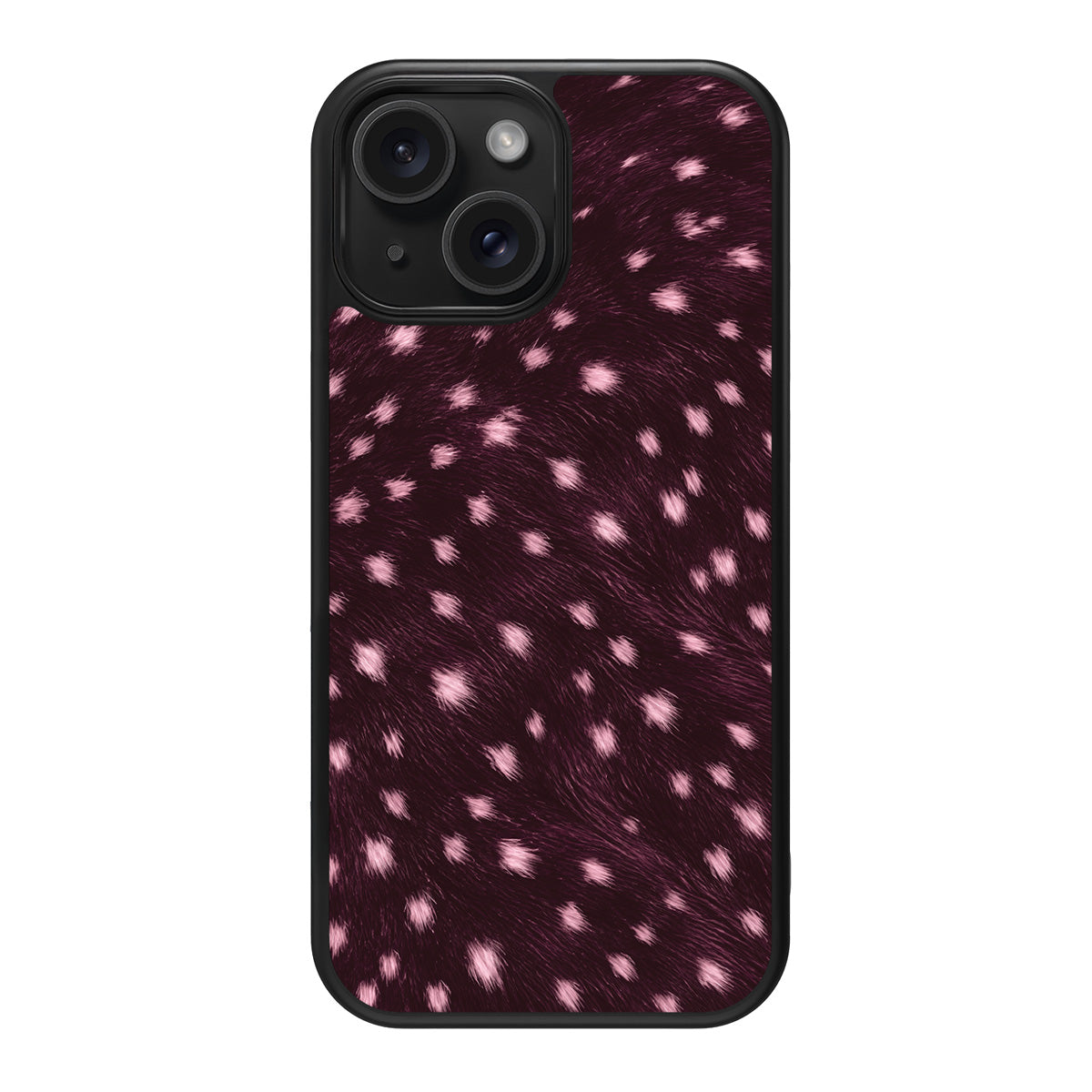 Fawn Spots design back view – iPhone 15 Plus case