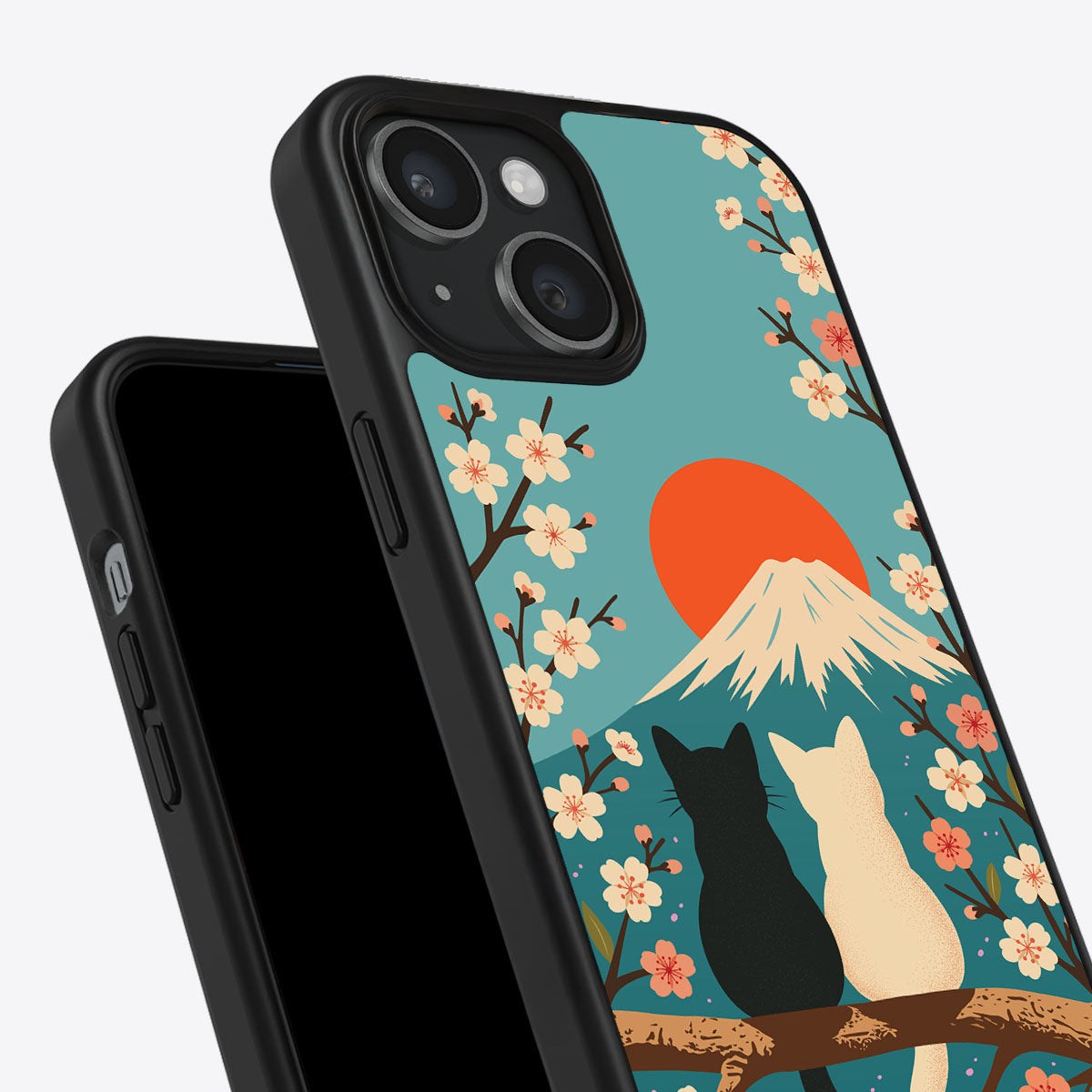 Fuji Cats - iPhone 15 Plus Case #case type_core (non magsafe)