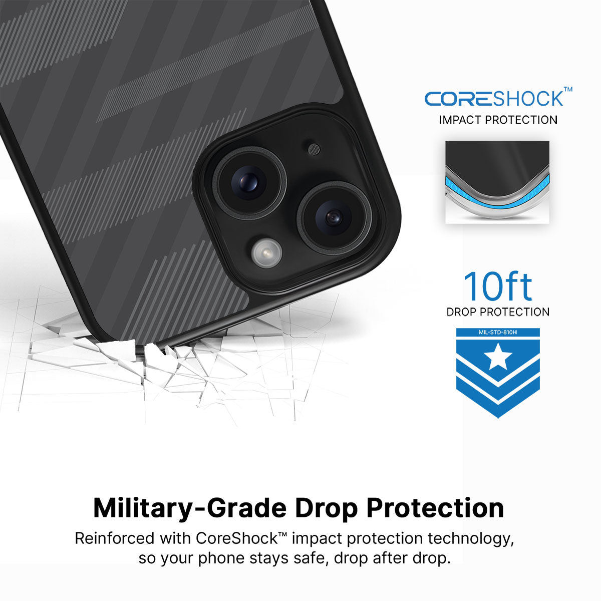 Gray Twill Play - iPhone 15 Plus Case #case type_core (magsafe), #case type_core (non magsafe)