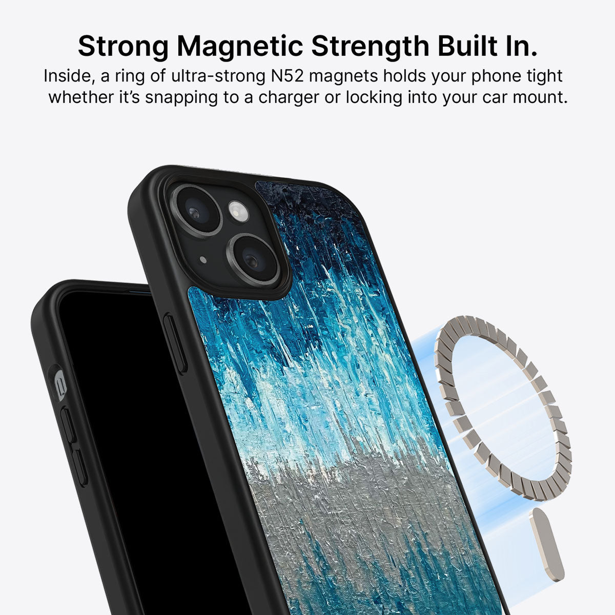 Impasto Tides - iPhone 15 Plus Case #case type_core (magsafe)
