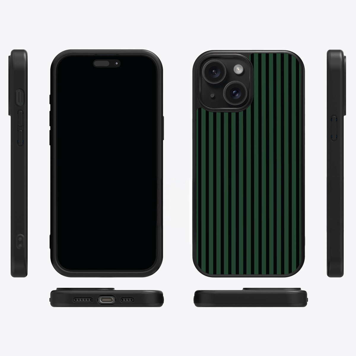 Green Stripe iPhone 15 Plus Case – Jungle Rule | MagSafe