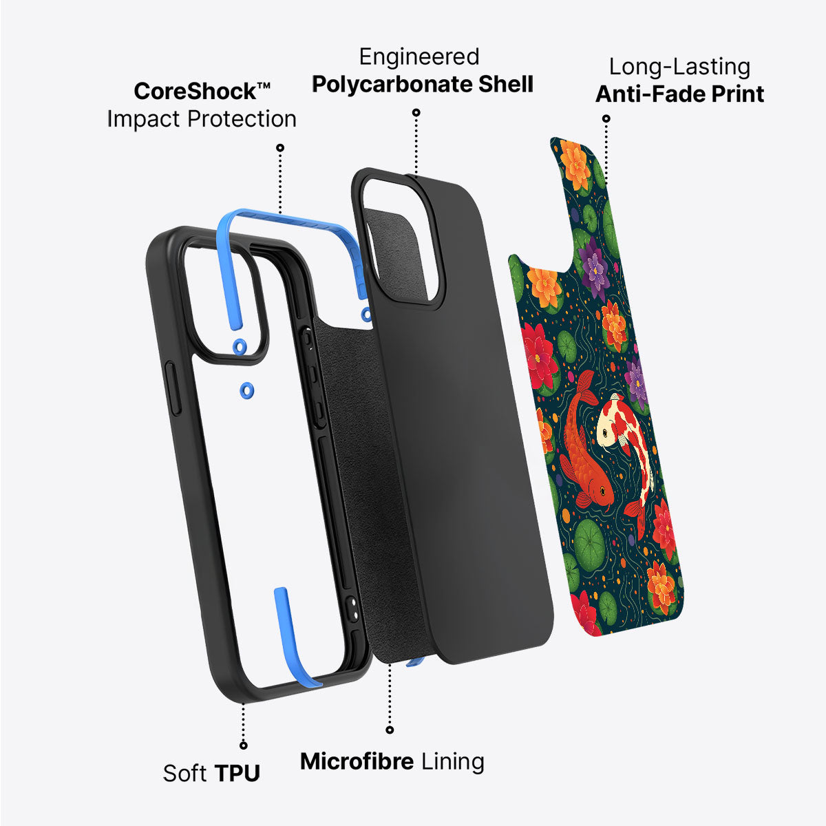 Koi Fish - iPhone 15 Plus Case #case type_core (non magsafe)