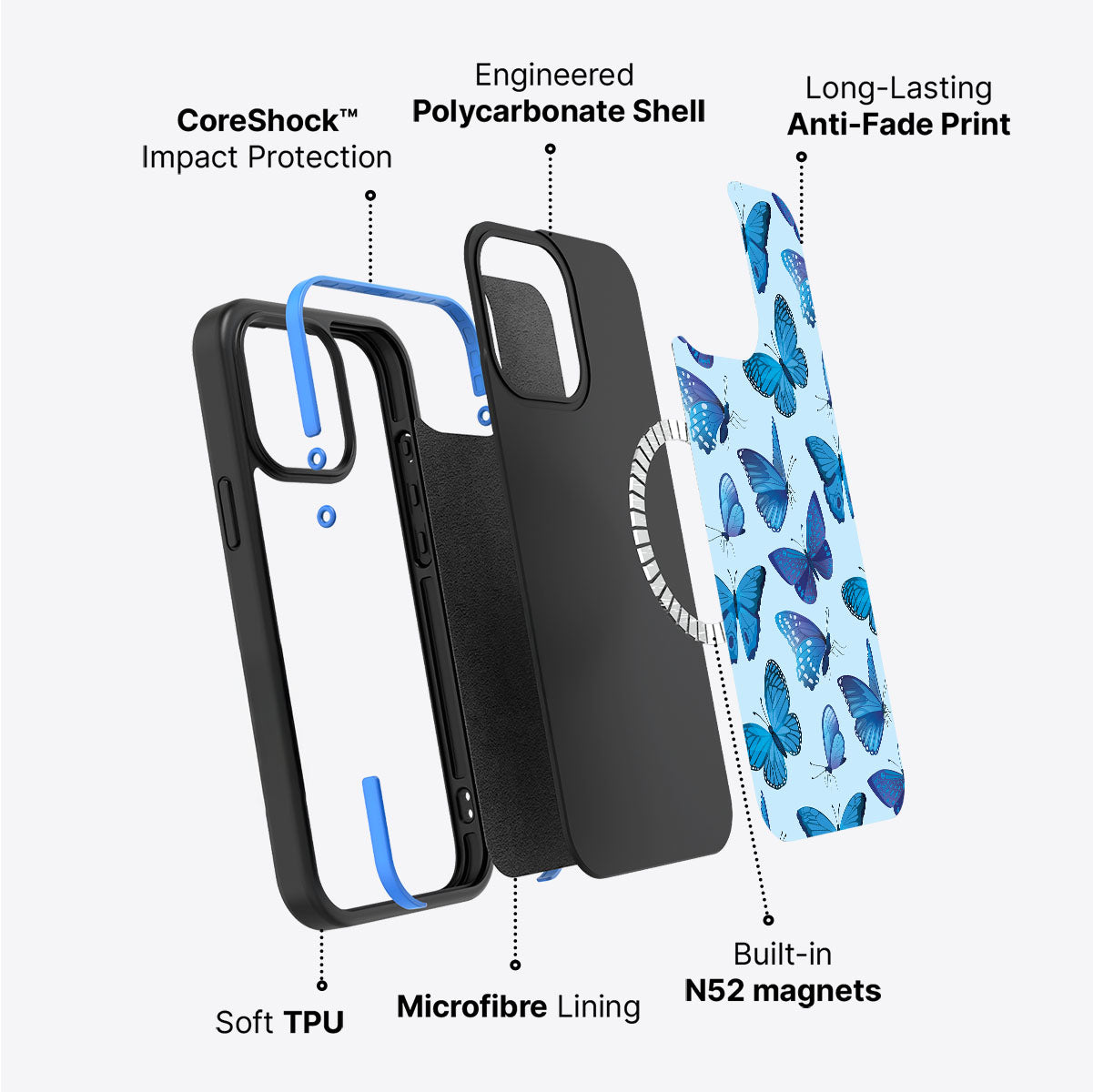 Magic Butterflies - iPhone 15 Plus Case #case type_core (magsafe)