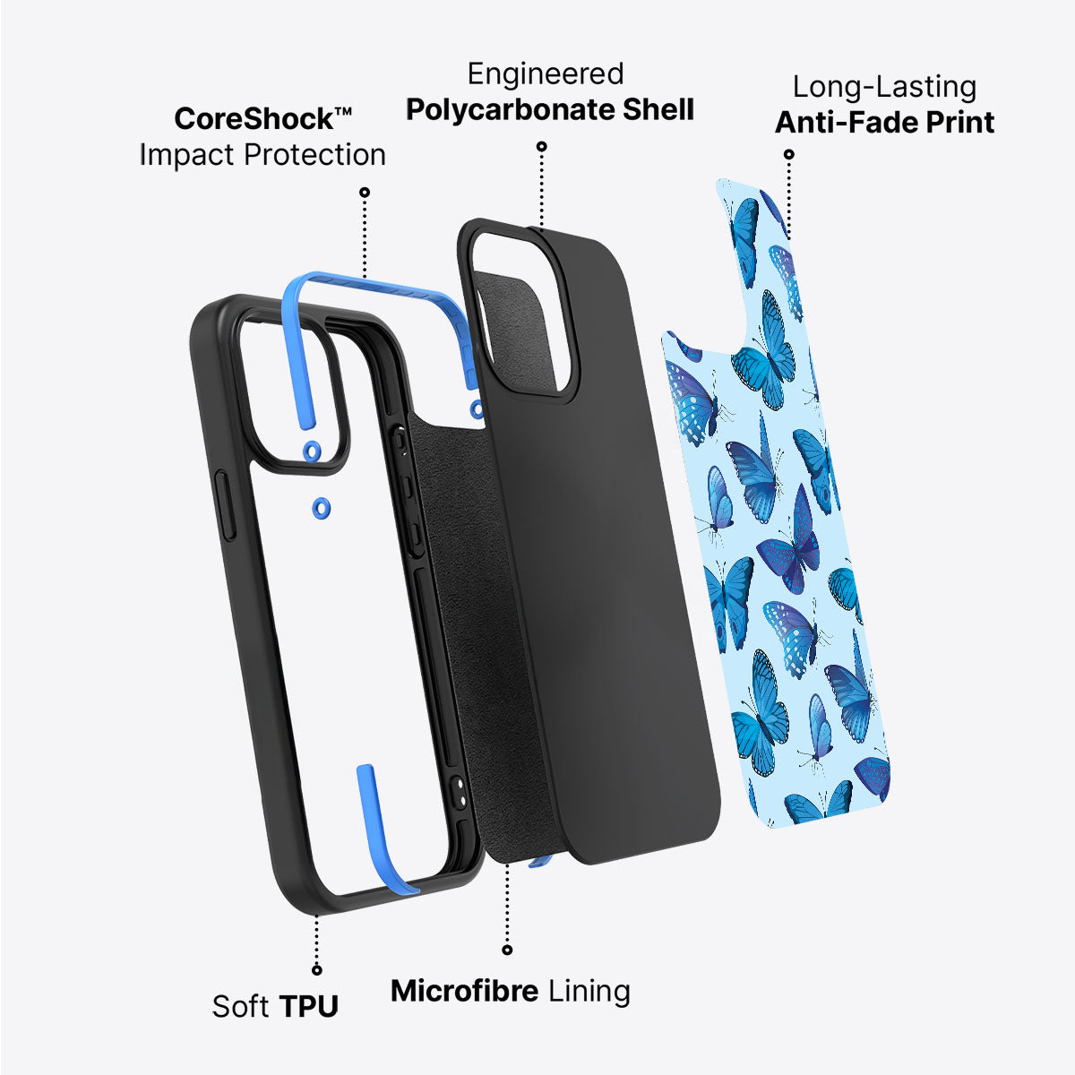 Magic Butterflies - iPhone 15 Plus Case #case type_core (non magsafe)