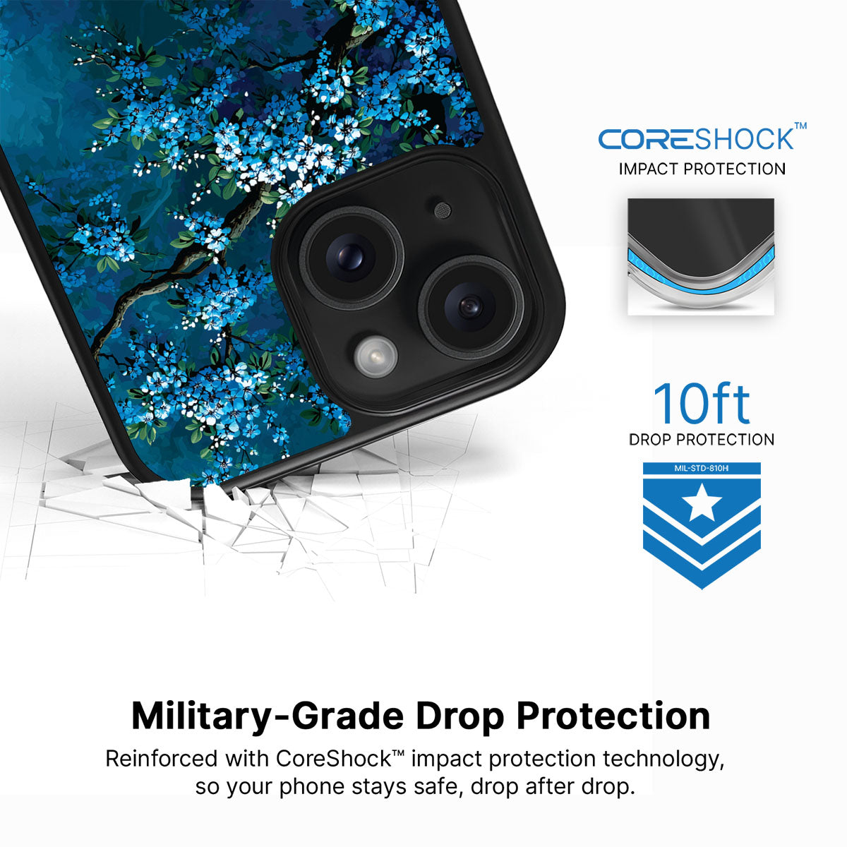 Moonlit Petals - iPhone 15 Plus Case #case type_core (magsafe), #case type_core (non magsafe)