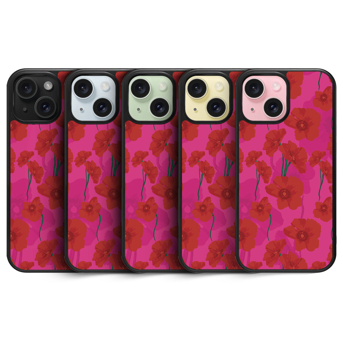 Pink Poppies - iPhone 15 Plus Case #case type_core (magsafe), #case type_core (non magsafe)