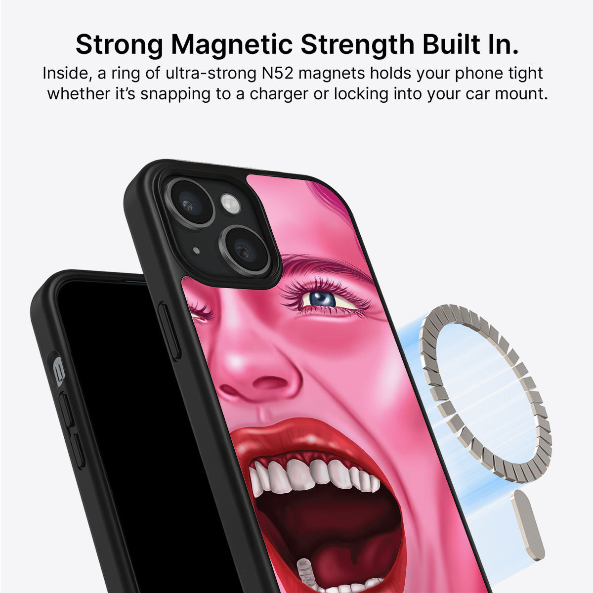 Pink Rage - iPhone 15 Plus Case #case type_core (magsafe)