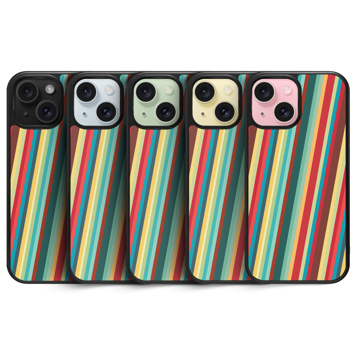 Retro Stripes - iPhone 15 Plus Case #case type_core (magsafe), #case type_core (non magsafe)