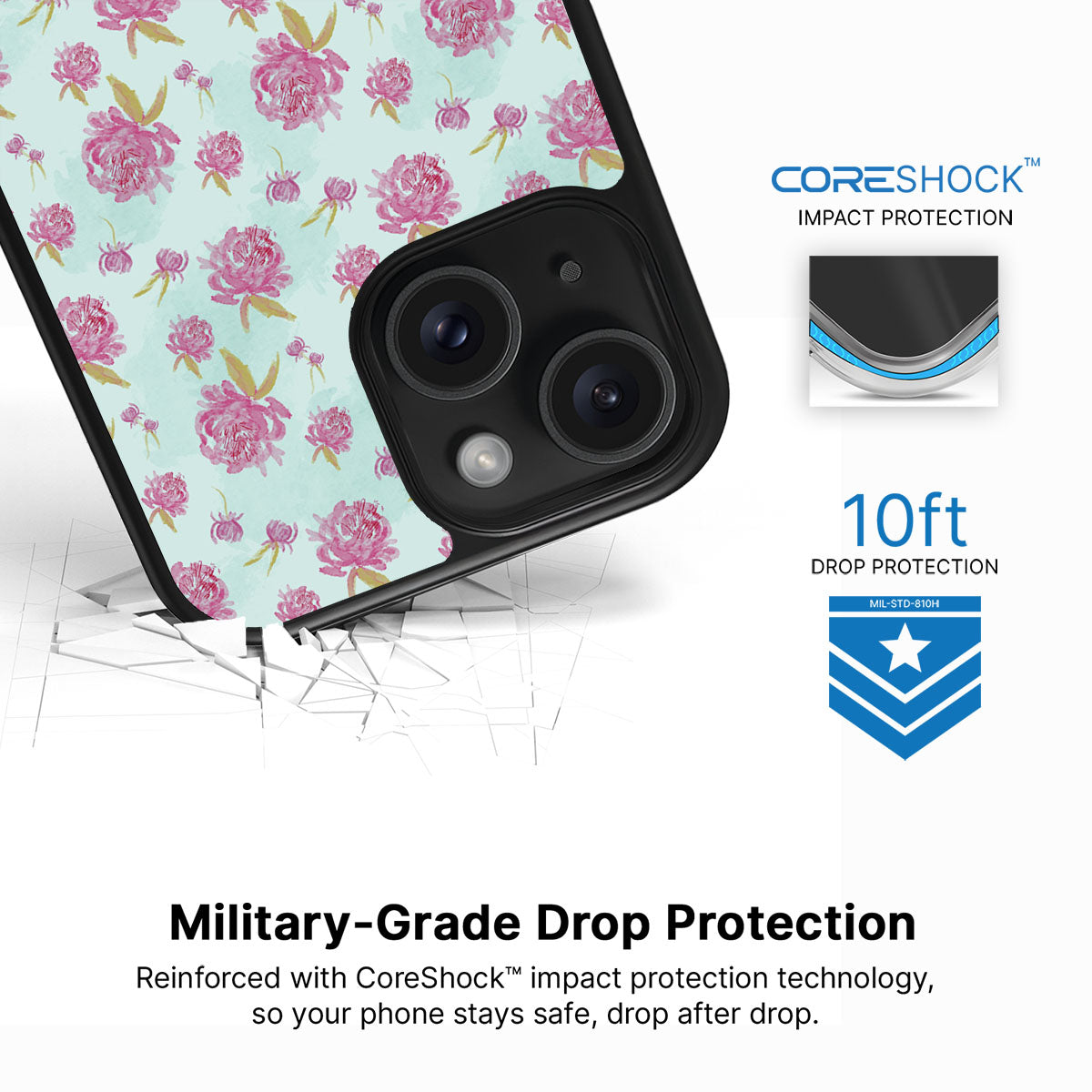 Rose Showers - iPhone 15 Plus Case #case type_core (magsafe), #case type_core (non magsafe)