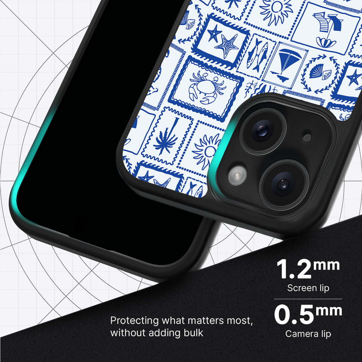 Seaside Sketches - iPhone 15 Plus Case #case type_core (magsafe), #case type_core (non magsafe)