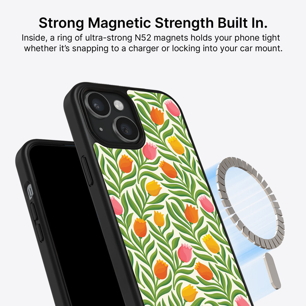 Spring Tulips - iPhone 15 Plus Case #case type_core (magsafe)