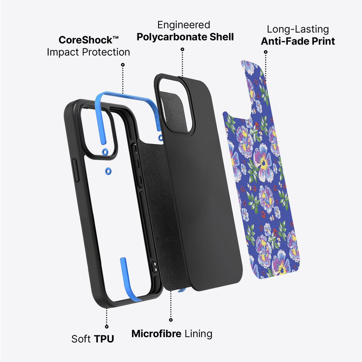Wild Ditsy - iPhone 15 Plus Case #case type_core (non magsafe)