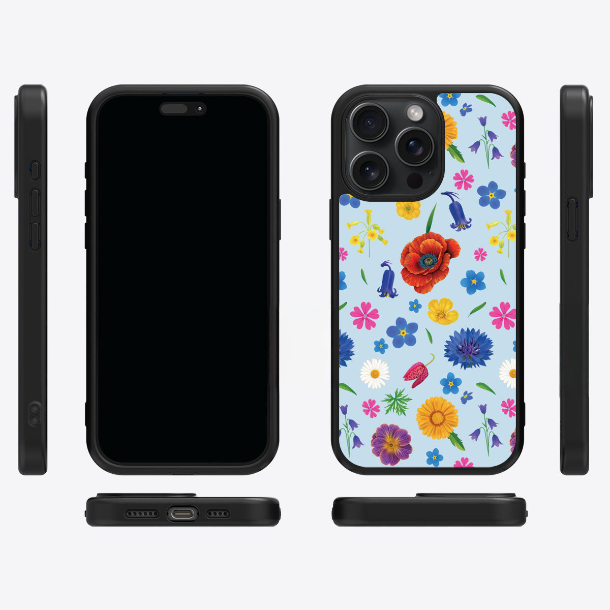 British Wildflowers - iPhone 15 Pro Case #case type_core (magsafe), #case type_core (non magsafe)