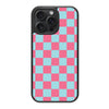 Blue Checkered Designer iPhone 15 Pro Case – Candy Floss | MagSafe