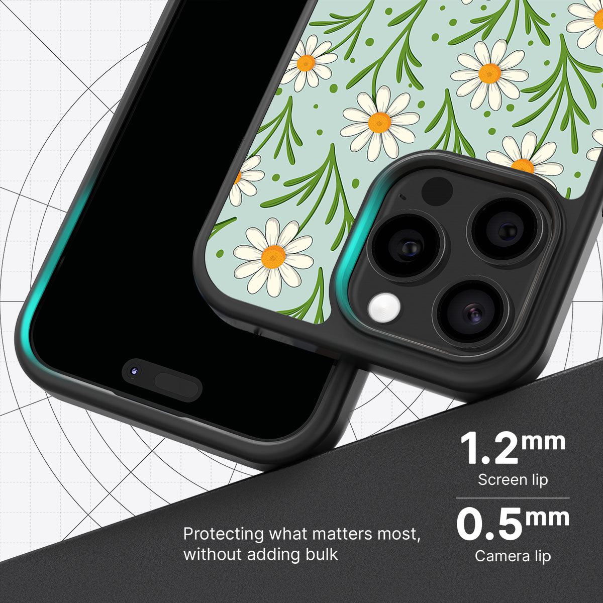 Daisy Flowers - iPhone 15 Pro Case #case type_core (magsafe), #case type_core (non magsafe)