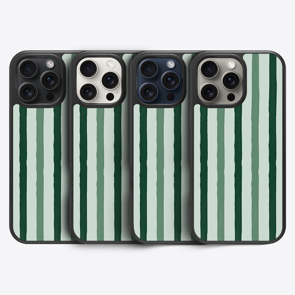 Green Watercolor Stripes - iPhone 15 Pro Case #case type_core (magsafe), #case type_core (non magsafe)