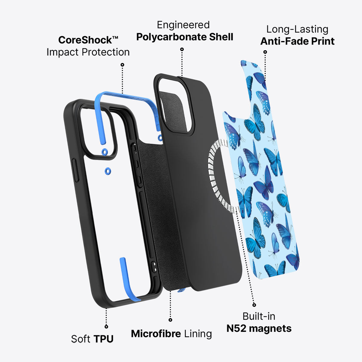 Magic Butterflies - iPhone 15 Pro Case #case type_core (magsafe)