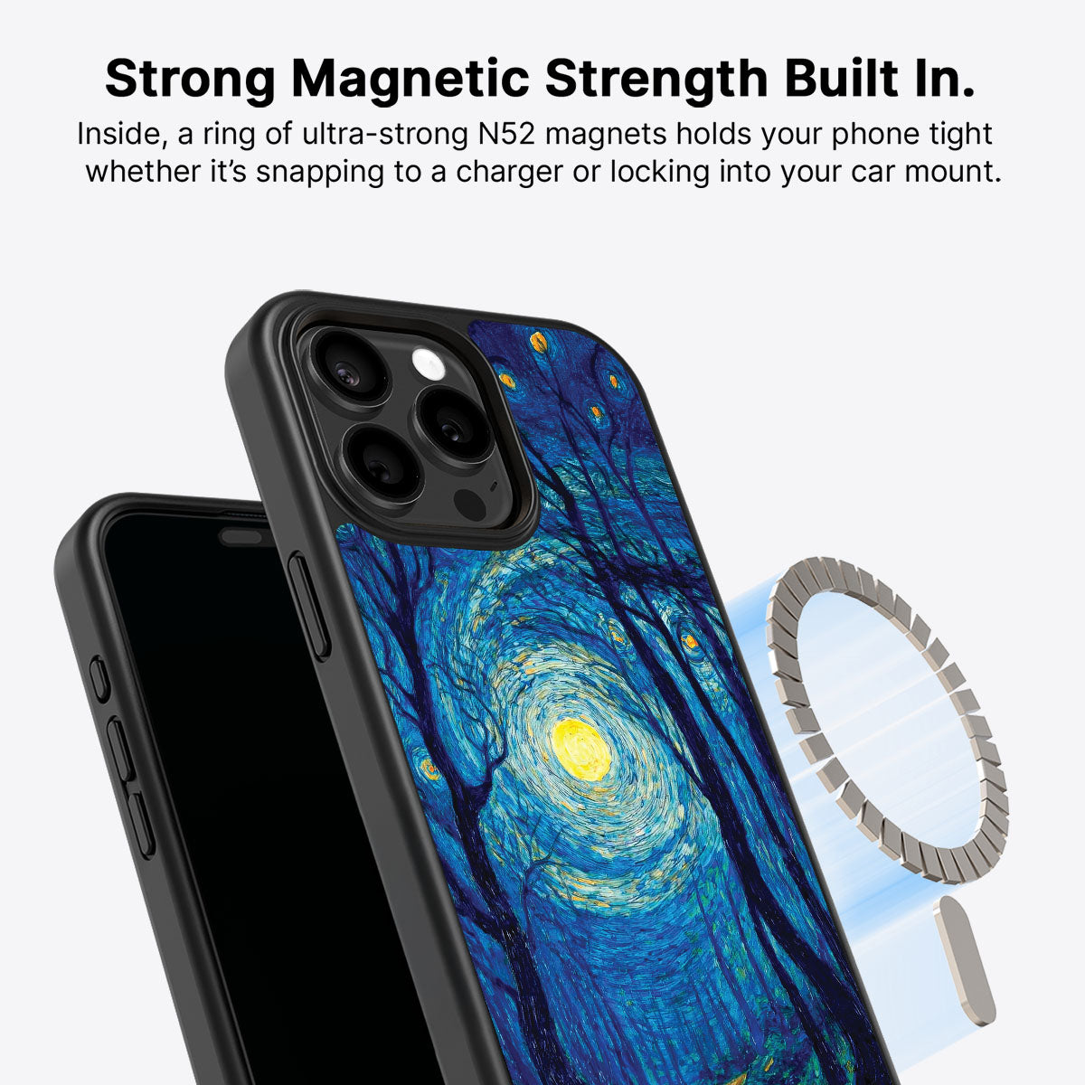 iPhone 15 Pro Case with MagSafe – Moonlit Forest