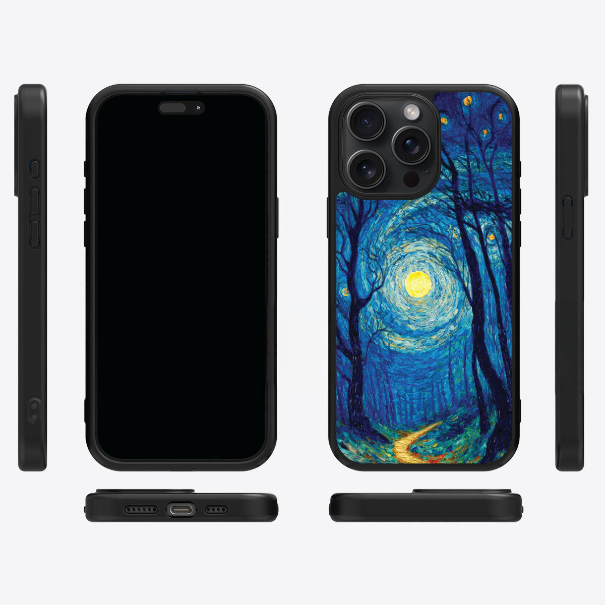 iPhone 15 Pro Case with MagSafe – Moonlit Forest