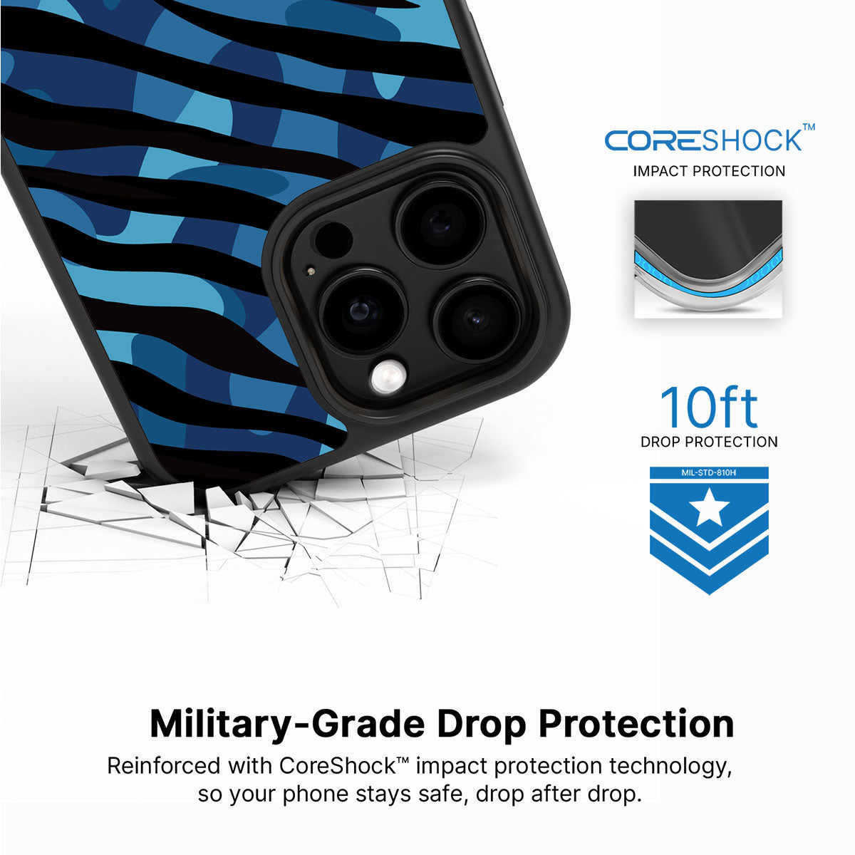 Ocean Camo - iPhone 15 Pro Case, #case type_core (magsafe), #case type_core (non magsafe)