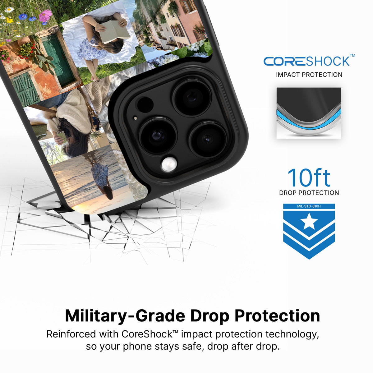 Personalised photo iPhone 15 Pro case with drop protection