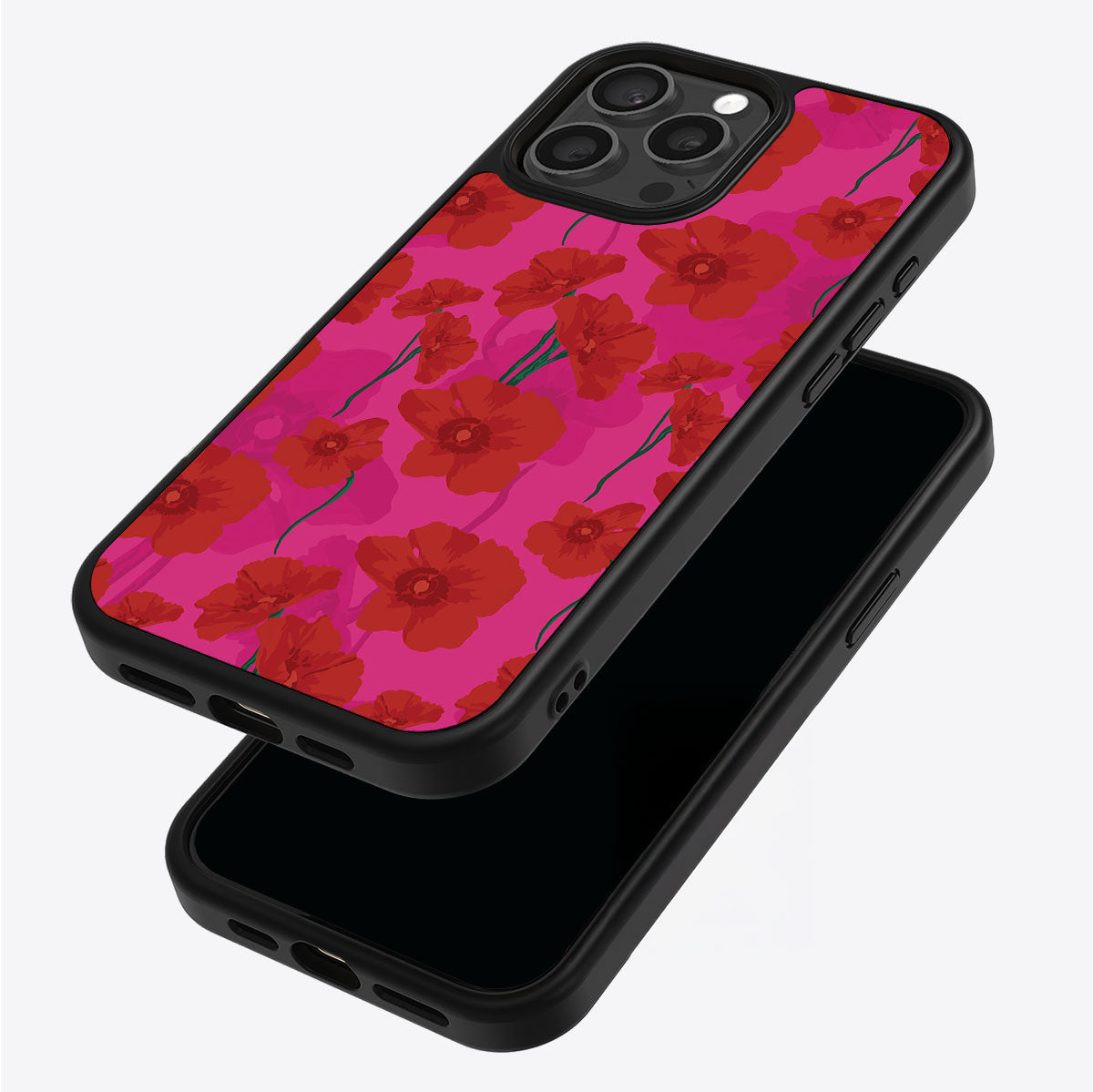 Pink Poppies - iPhone 15 Pro Case #case type_core (magsafe), #case type_core (non magsafe)