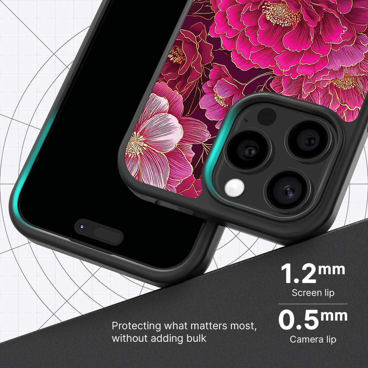 Pink Reverie slim iPhone 15 Pro phone case
