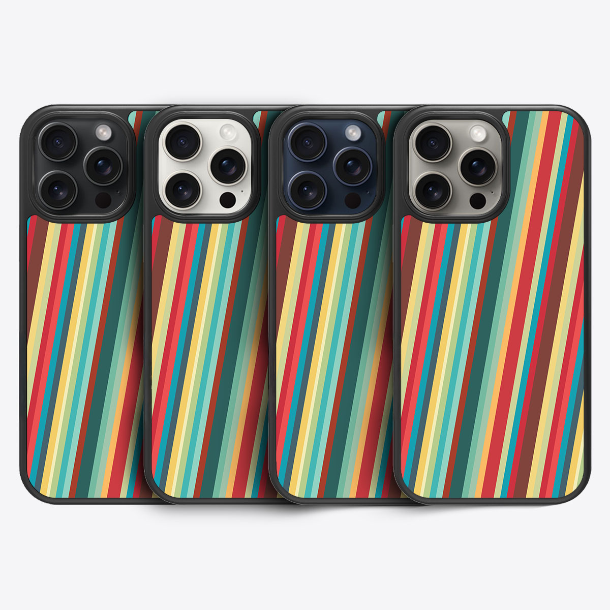 Retro Stripes - iPhone 15 Pro Case #case type_core (magsafe), #case type_core (non magsafe)