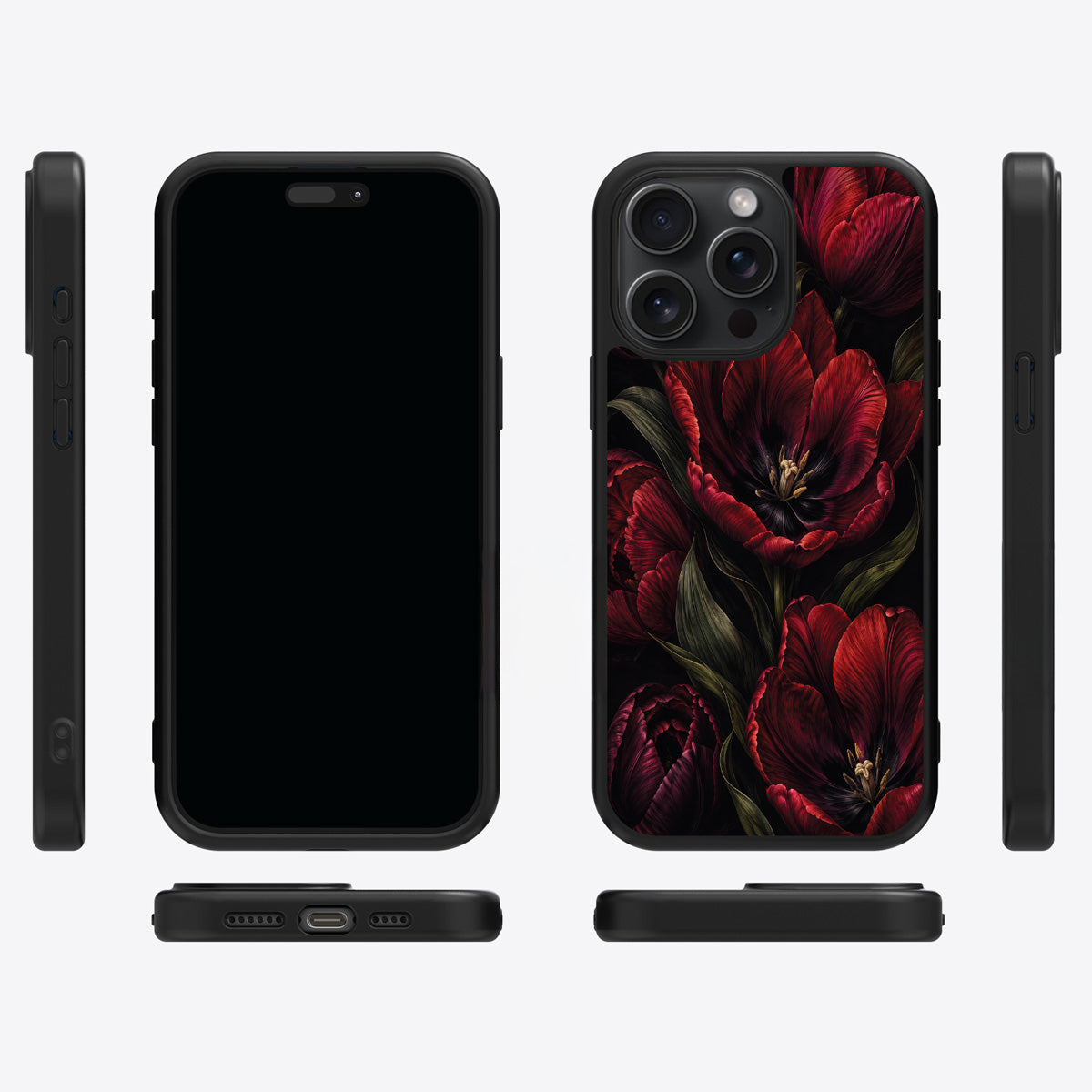 Scarlet Hour iPhone 15 Pro case cover – multi-angle view