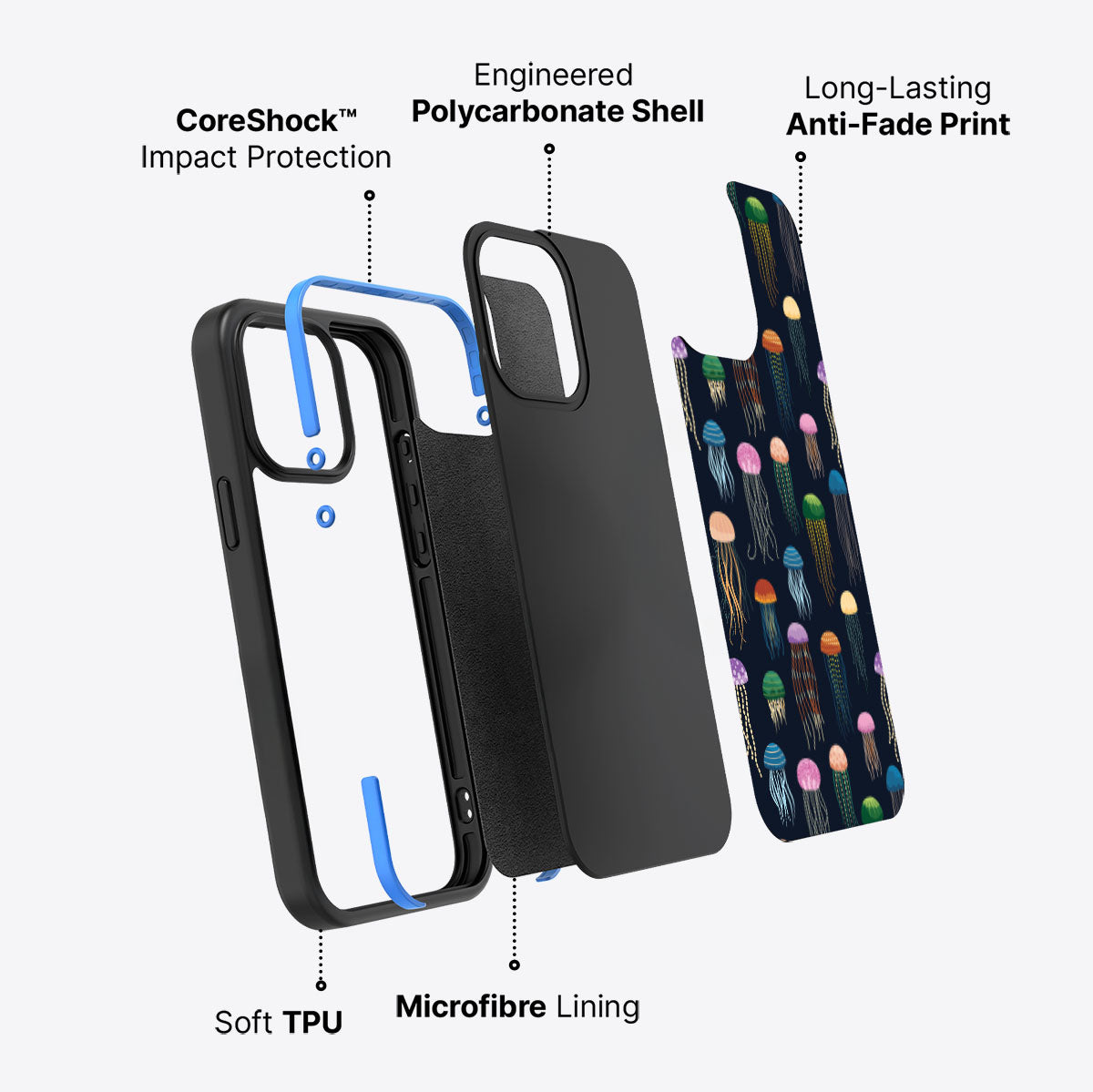 Jellyfish - iPhone 15 Pro Max Case #case type_core (non magsafe)