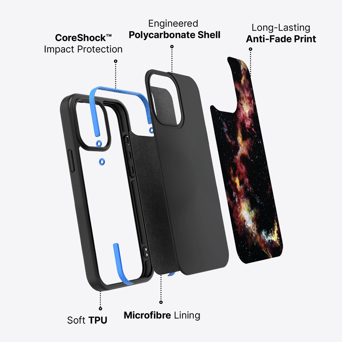 Cosmic Flare - iPhone 15 Pro Max Case #case type_core (non magsafe)