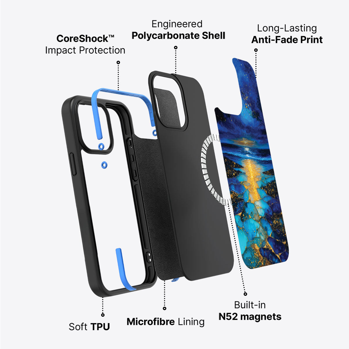 iPhone 15 Pro Max Case with MagSafe – Cosmic Seascape