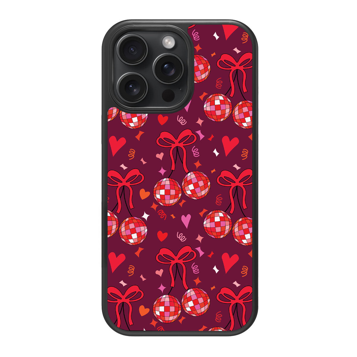 Disco Cherries - iPhone 15 Pro Max Case #case type_core (magsafe), #case type_core (non magsafe)
