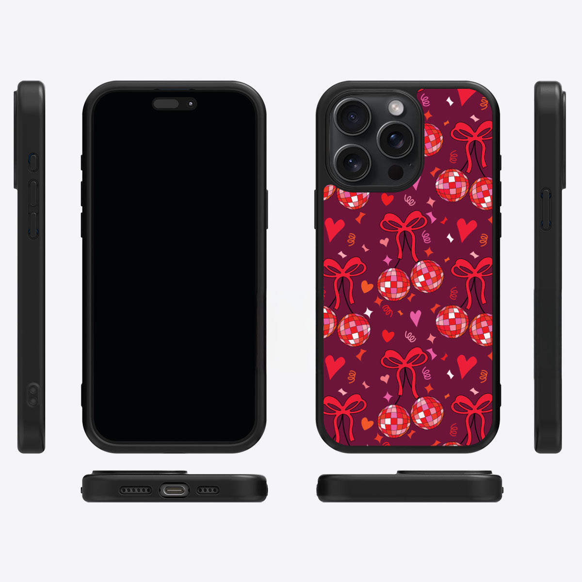 Disco Cherries - iPhone 15 Pro Max Case #case type_core (magsafe), #case type_core (non magsafe)