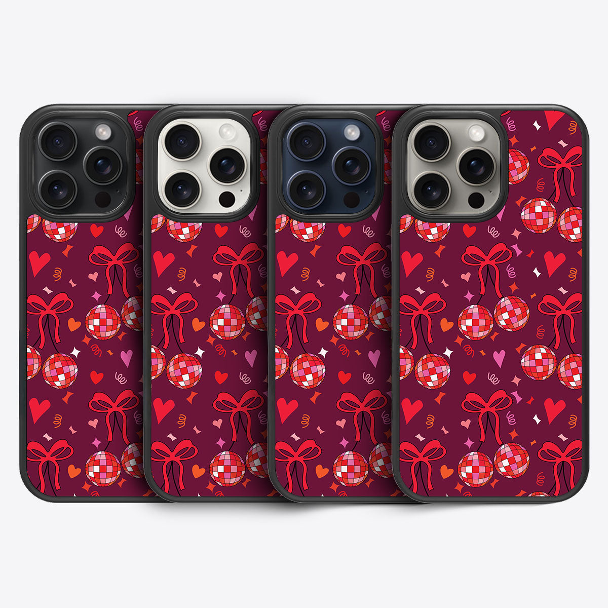 Disco Cherries - iPhone 15 Pro Max Case #case type_core (magsafe), #case type_core (non magsafe)
