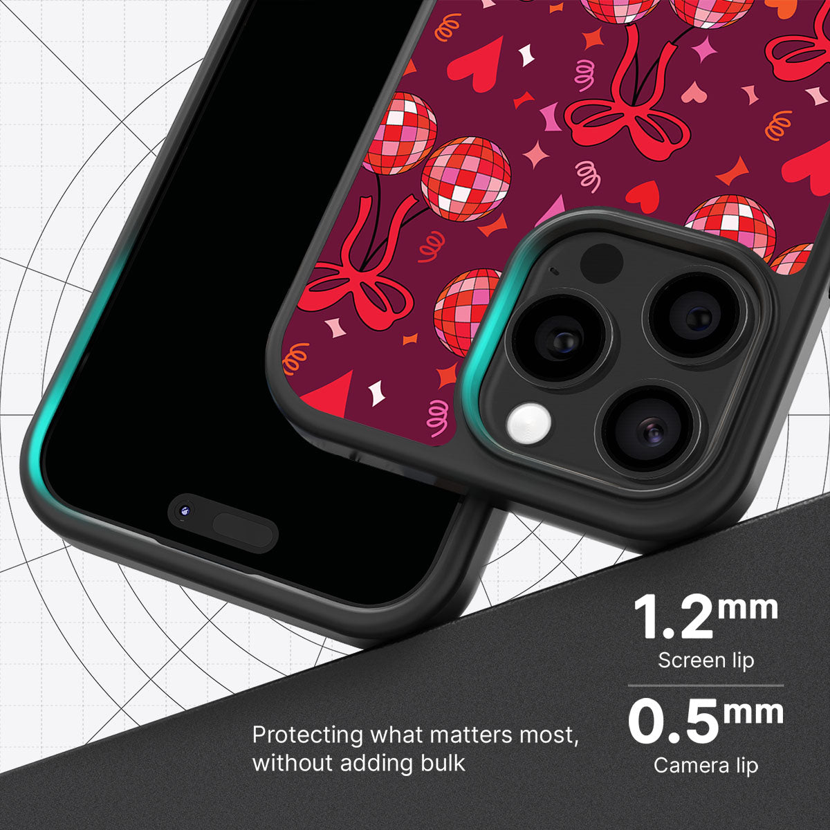 Disco Cherries - iPhone 15 Pro Max Case #case type_core (magsafe), #case type_core (non magsafe)