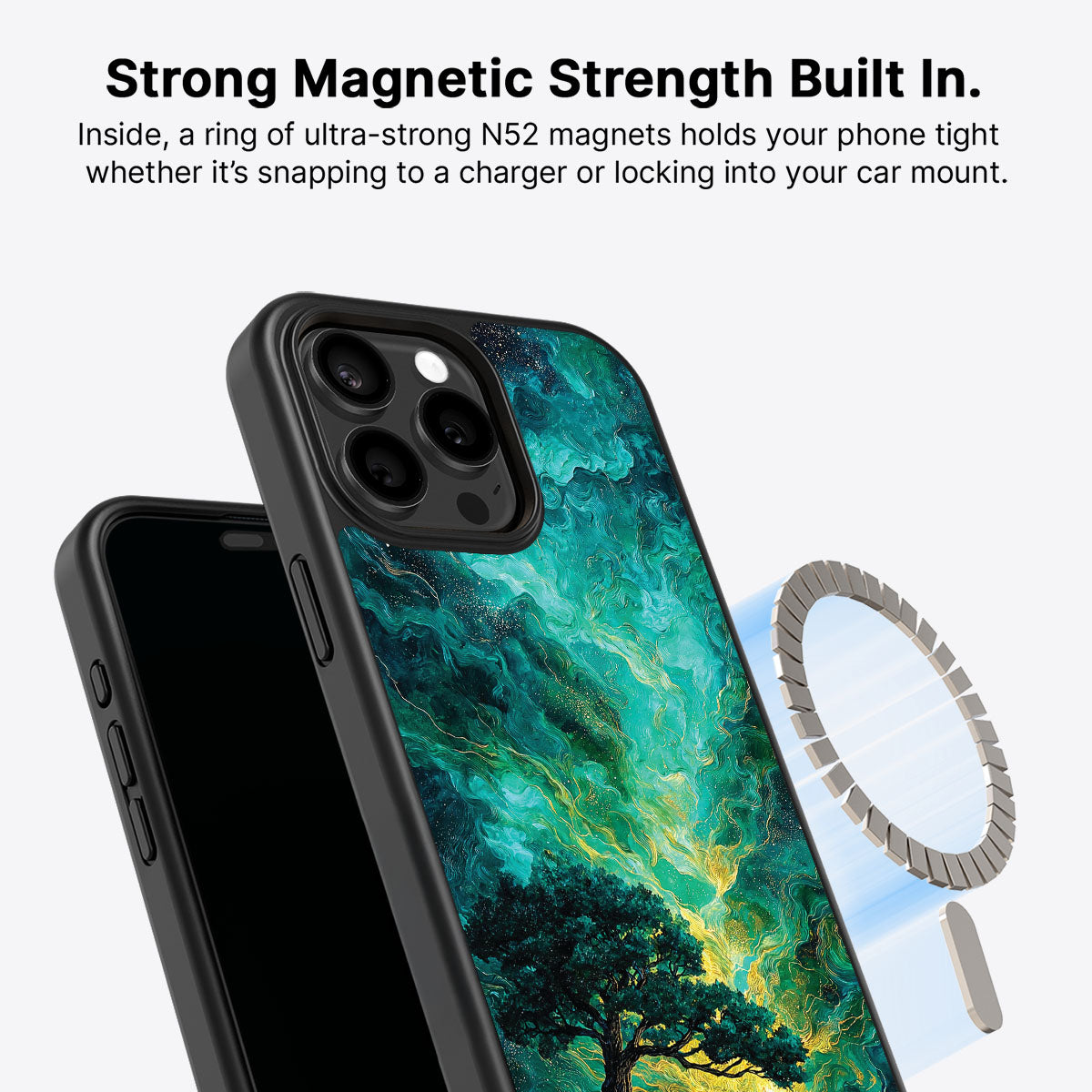 iPhone 15 Pro Max MagSafe case – Emerald Storm design