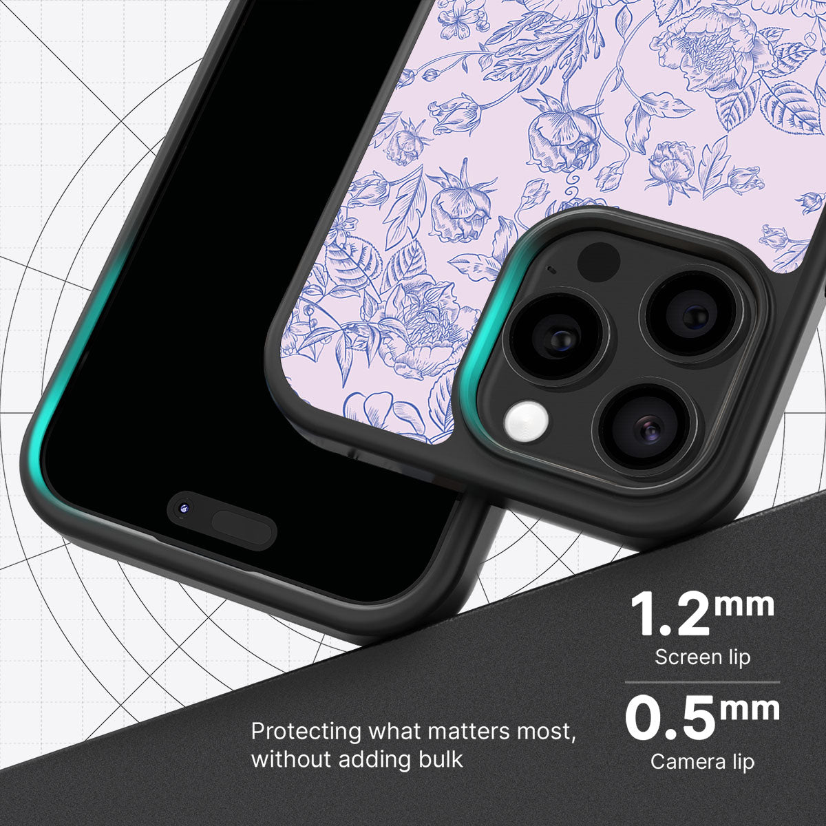 Etched Botanics - iPhone 15 Pro Max Case #case type_core (magsafe), #case type_core (non magsafe)
